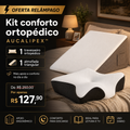 (ÚLTIMAS UNIDADES) Kit Postura Confort Aucalipex (Travesseiro Ortopédico + Almofada Triangular)