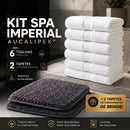 (OFERTA RELÂMPAGO) Kit Spa Imperial Aucalipe (06 Toalhas) + 2 TAPETES ANTIDERRAPANTES
