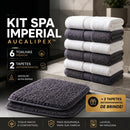 (OFERTA RELÂMPAGO) Kit Spa Imperial Aucalipe (06 Toalhas) + 2 TAPETES ANTIDERRAPANTES