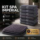 (OFERTA RELÂMPAGO) Kit Spa Imperial Aucalipe (06 Toalhas) + 2 TAPETES ANTIDERRAPANTES