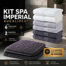 (OFERTA RELÂMPAGO) Kit Spa Imperial Aucalipe (06 Toalhas) + 2 TAPETES ANTIDERRAPANTES