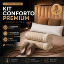 (OFERTA RELÂMPAGO) Kit Conforto Imperial Aucalipex™ (02 Mantas de Cordeiro) + TRAVESSEIRO GIGANTE + PANTUFA