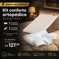 (ÚLTIMAS UNIDADES) Kit Postura Confort Aucalipex (Travesseiro Ortopédico + Almofada Triangular)