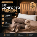 (OFERTA RELÂMPAGO) Kit Conforto Imperial Aucalipex™ (02 Mantas de Cordeiro) + TRAVESSEIRO GIGANTE + PANTUFA